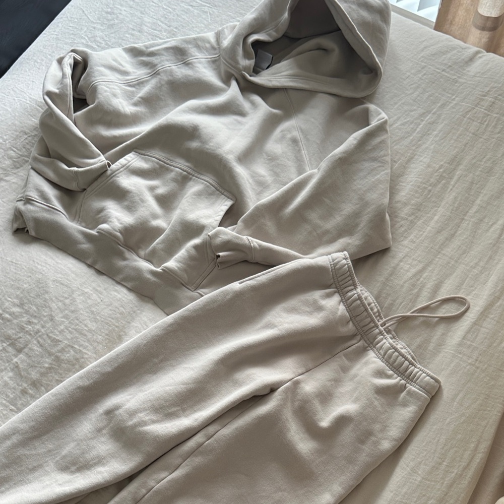 Aritzia Cozy Fleece mega fit hoodie (size M) & sweatpants (XS) set
